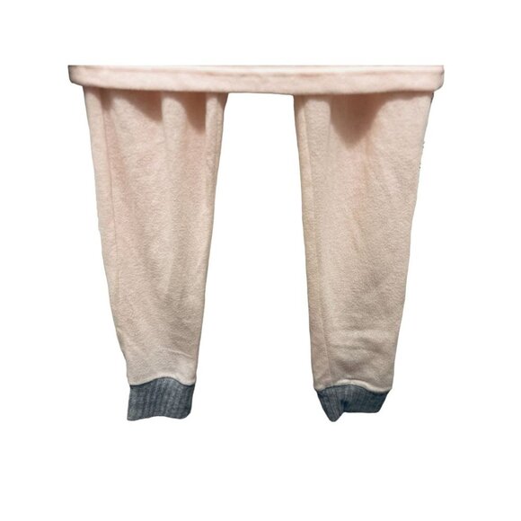 Women's Med yummie Pajama Set Pink Gray Soft Plush - Picture 3 of 7